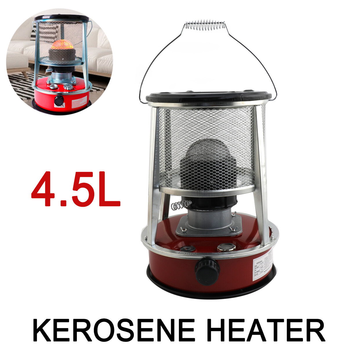 Kerosene Heater Stove 2in1 Portable Home Heater Space Heater 35000 BTU Red  | eBay