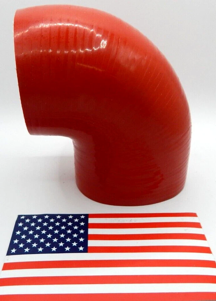 3.5" 89mm 90 Deg Tube Coupler Hi Press Hi Temp Hi Press 4 Layer CAI Intercooler - Image 2 of 4