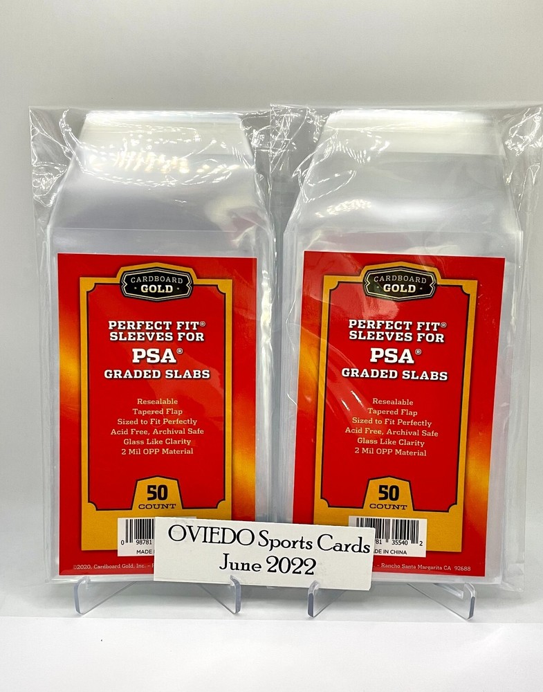 2-Pack 50ct Gold Perfect Fit Sleeves for PSA Slabs - Free Shipping