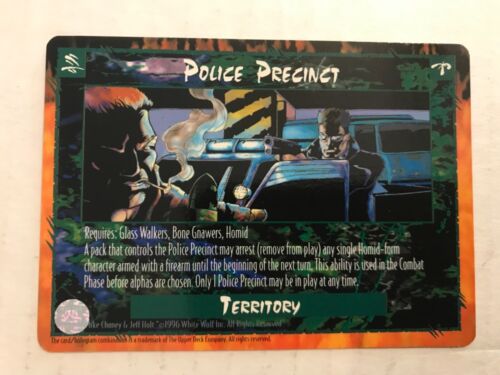 POLICE PRECINCT: RAGE LEGACY of the Tribes CCG Territory card; 1996 werewolf TCG - Picture 1 of 4