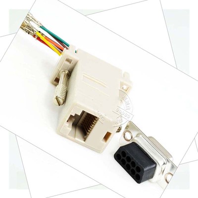 Extender F/F Female DB9 Female to RJ45 RS232 Female Adapter Connector Converter