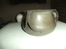 VASO - CENTRO TAVOLA IN PELTRO MARTELLINATO - anni 60'