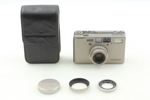 Double Teeth [TOP MINT] Contax T3 35mm Titan Silver Film Camera Case Hood JAPAN