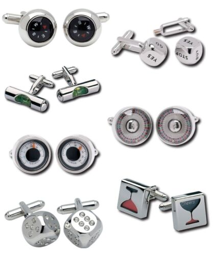 Wine Glass Plated Plated Cufflinks - Picture 2 of 3