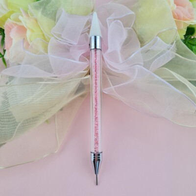 Wachs Nail Art Strass Picker Stift klar doppelseitig Kristall Edelstein Werkzeug KOSTENLOSER VERSAND UK