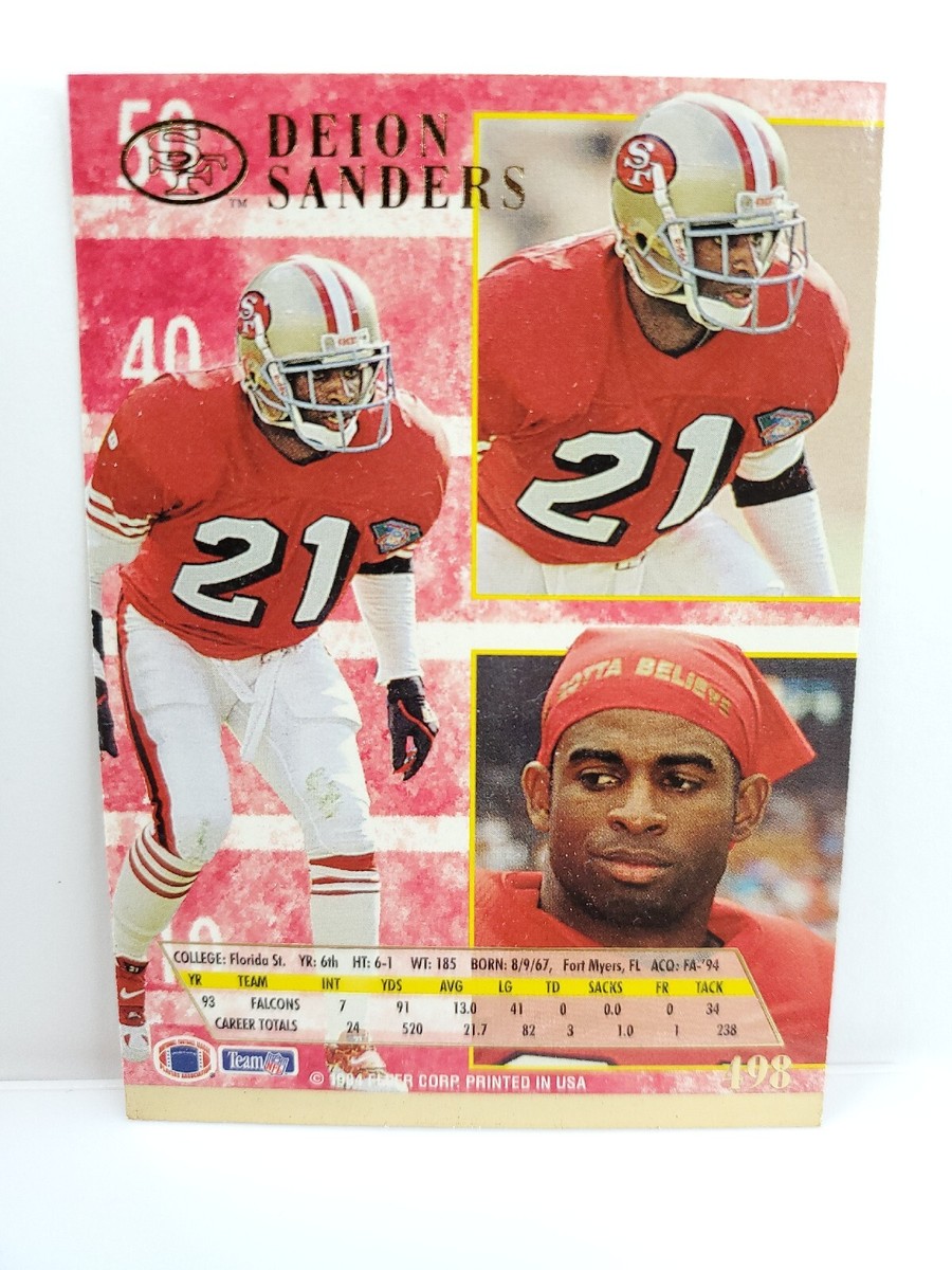 1994 Fleer Ultra #498 Deion Sanders San Francisco 49ers | eBay