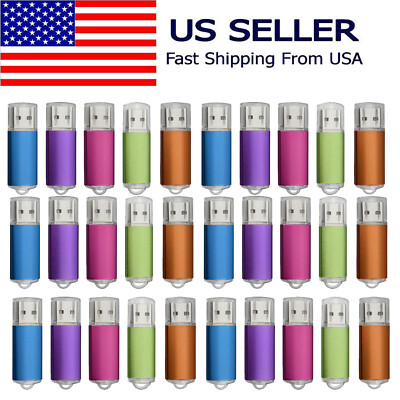 LOT 5 10 100 500 2GB USB 2.0 Flash Drive Memory Sticks Storage Blank Media Disks