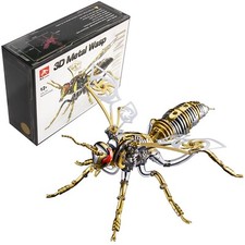 3D Metal Puzzle Mechanical Wasp Birthday Christmas DIY for Men Assembly Mode USA
