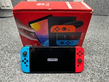Nintendo Switch OLED Model Handheld Console - 64GB Wifi-HEG-001 w/ R/B Joycons