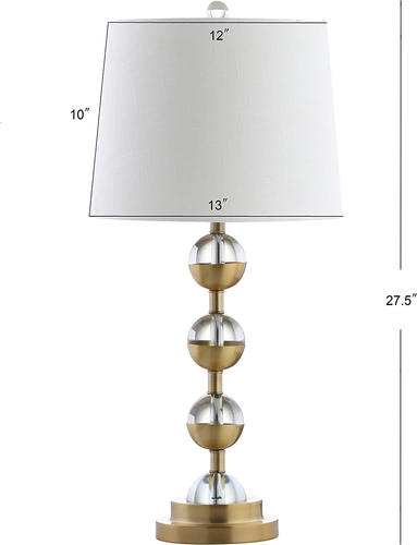 JYL2049A-SET2 Set of 2 Table Lamps Avery 27.5" Crystal LED Table Lamp Contempora - Picture 3 of 6