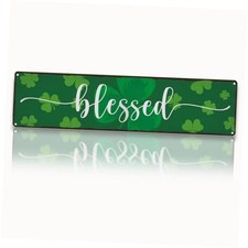 Retro Tin Metal Sign, Blessed Sign, St Patricks Day Home Decor, Blessed
