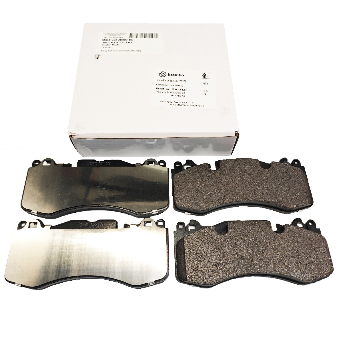 NEW Front & Rear Brake Pads Set HY53-2D007-BC HY53-2C562-BC For Aston Martin