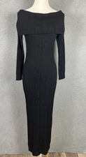 Bar III Women's Off-the-Shoulder Sweater Dress Black Medium New With Tag's.