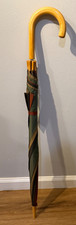     Vintage Aramis Classic Umbrella Colorblock Wood Handle 34.5  NOS New