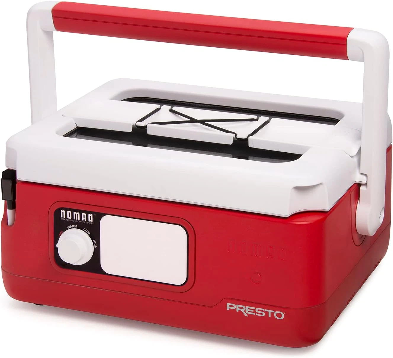 Nomad 6-Quart Red Slow Cooker - Ideal for Convenient On-the-Go Meals!