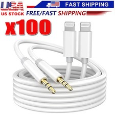 IPhone 7 8 X XR 11 12 13 Pro Max 8 Pin to 3.5mm AUX Audio Car Adapter Cord lot