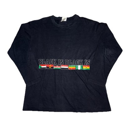 Vintage 90s Too Black Guys 2 Black Guys Black Is Black Is Longsleeve T Shirt XL
