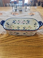 Temp-tations by Tara Old World Blue Floral 1 Qt Ovenware Baking Dish