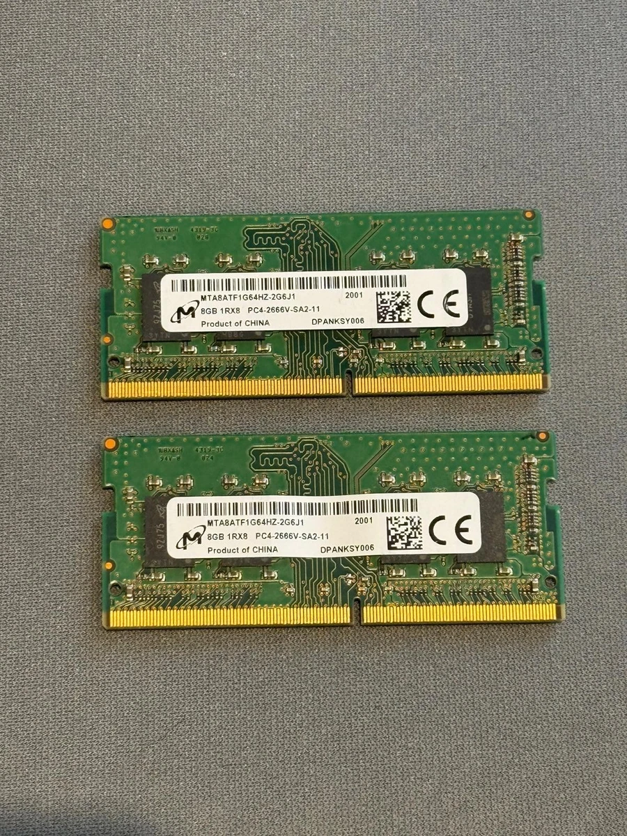 8 GB Capacity per Module DDR4 SDRAM Memory (RAM) 2 Modules for