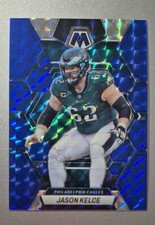 2023 Panini Mosaic - Jason Kelce #196 Blue Mosaic Prizm /99