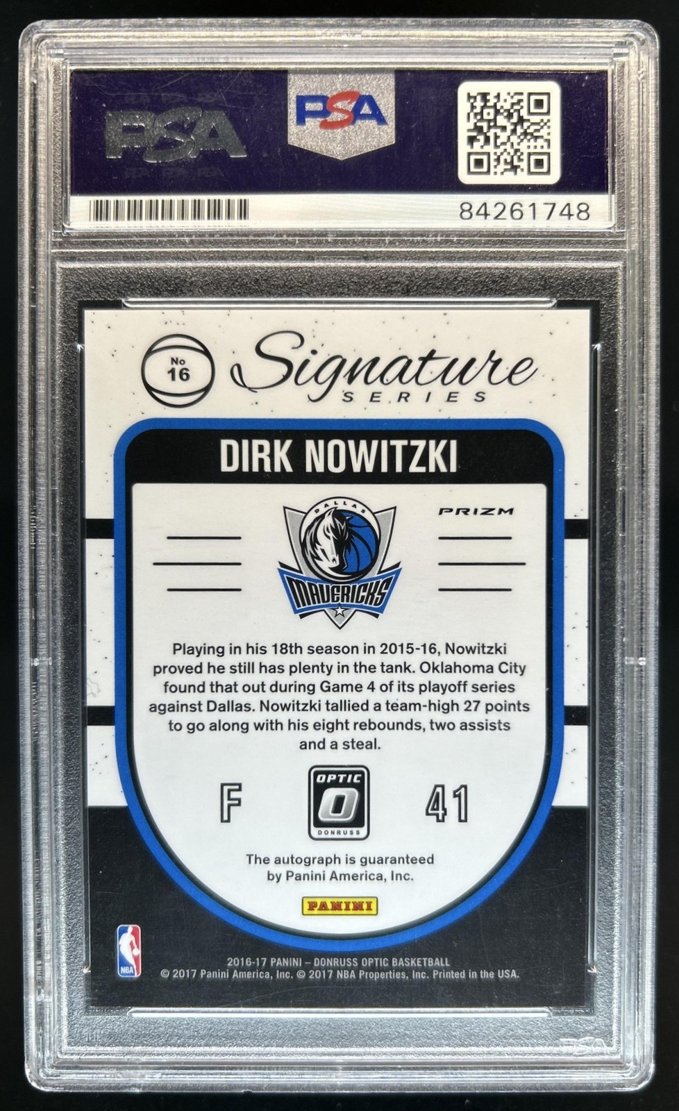 Trading Card Dirk Nowitzki PSA/DNA Certified IP Autograph Auto Grade PSA 10 view 2
