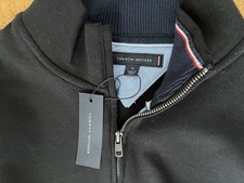 Tommy Hilfiger Mens Black Half/Quarter Zip Lo...