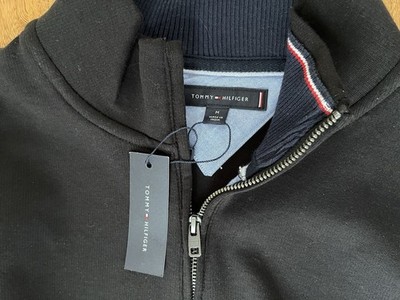 Tommy Hilfiger Men's Black Half/Quarter Zip Long Sleeve Sweatshirt NWT Medium