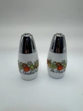 CorningWare Westinghouse Spice of Life Salt & Pepper Shaker Set Vintage 1970s