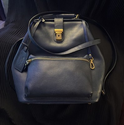 Old Trend Women s Doctor Backpack Blue Leather