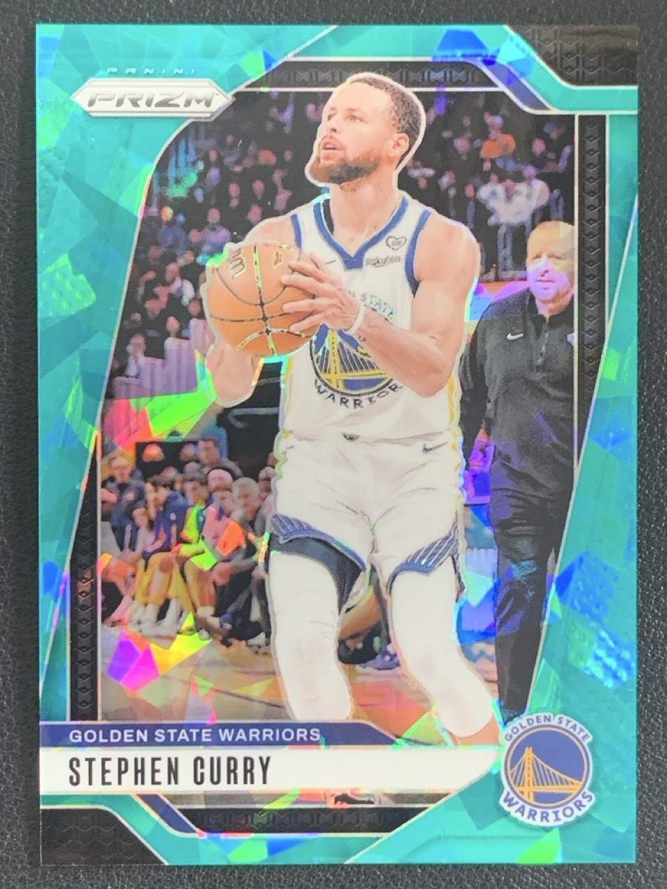 Stephen Curry 2024-25 Panini Prizm Teal Ice Base /225 #134