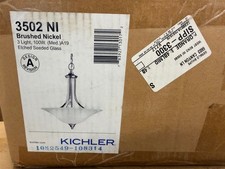 Kichler Dover 3-Light Brushed Nickel Pendant Chandelier 3502 NI