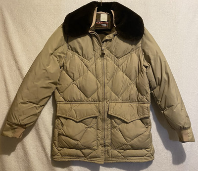 Vintage Walls Down Puffer Western  Faux Fur Collar Jacket Made In USA