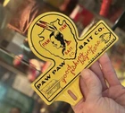 PAW PAW FISH BAIT CO. 1950s ORIGINAL AUTO TAG SIGN FRAME GAS OIL VINTAGE METAL