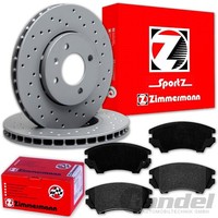 Zimmermann Gelochte Sport Bremsscheiben 321Mm + BelÄGe Vorne FüR Opel Insignia A