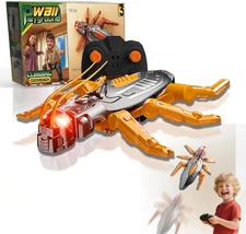 Wall Climbing RC Cockroach Toy for Kids, Realistic Bug Design, Rechargeable Remo