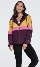 Victoria's Secret PINK Sherpa Lined Full Zip Anorak Jacket Ruby God Glow XS/ S