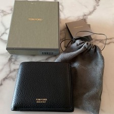 Tom Ford Wallet Bifold Black Unisex Leather Made in Italy
