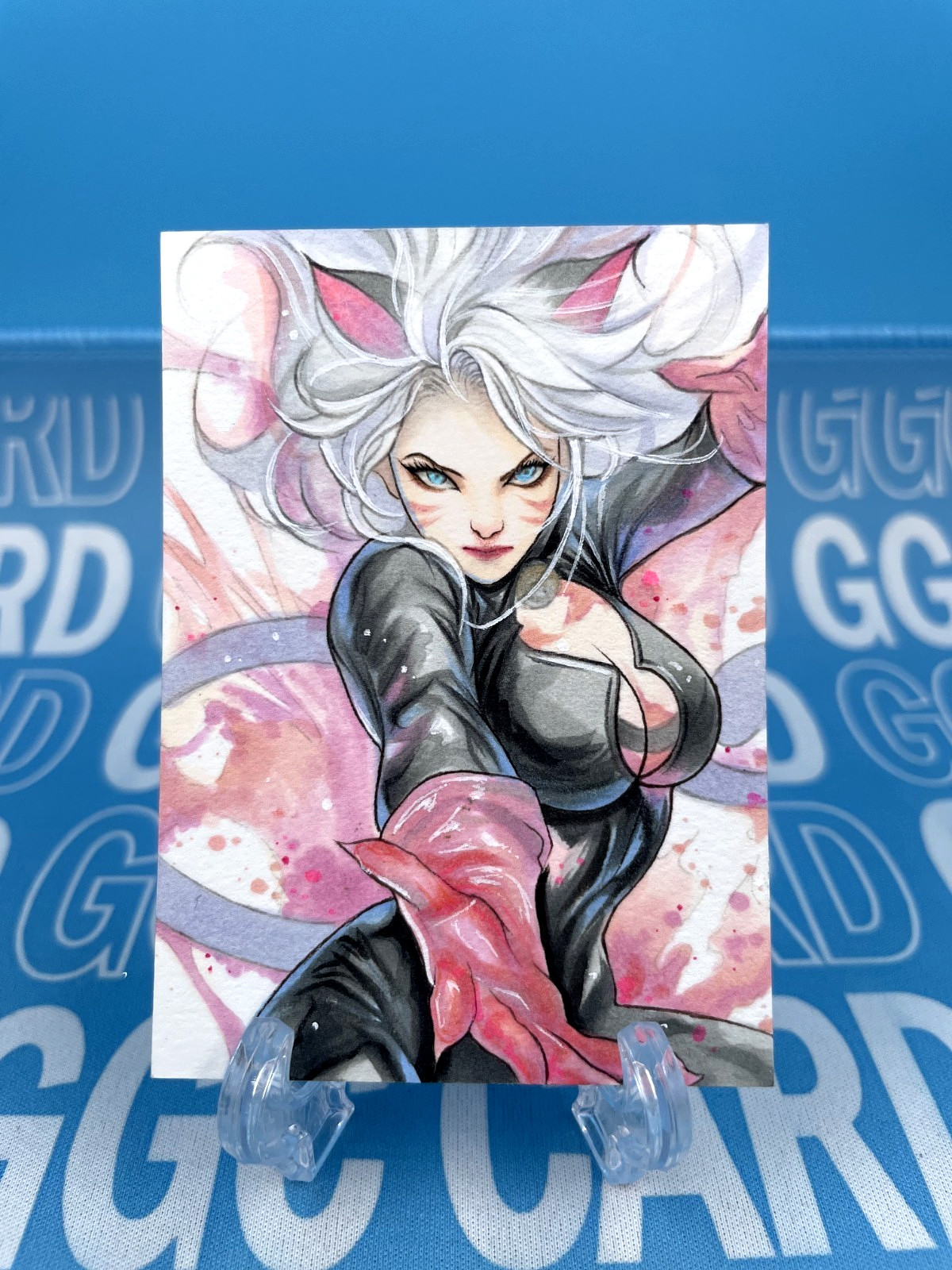 GGC Studio Marvel Black Cat Artist Hand Drawn Auto Sketch Card 1/1