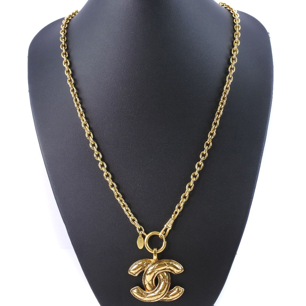 【レアデザイン】CHANEL　ヴィンテージ　ゴールドチェーン　CoCo　シルク CHANEL(シャネル) 70's coco mark chain necklace ココマーク チェーン