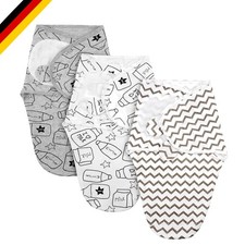 Baby Schlafsack -Baumwolle 0-3 Monate, vielseitiges Unisex Wickeltuch für ges...