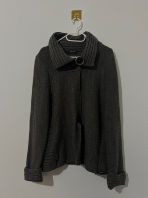 Saint James Womens Sweater Wool Long Sleeve Knit Gray Size 12