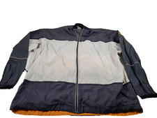 NIKE Jacket Mens XXL Black Gray Colorblock Full Zip Vintage 90s Windbreaker