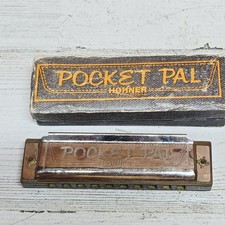 Vintage M Hohner Pocket Pal Harmonica Key C