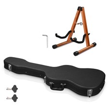 Xcceries Custodia in legno per chitarra elettrica per stile Stratocaster con supporto per chitarra