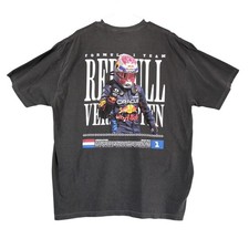Max Verstappen Red Bull Racing Black T-Shirt Mens 2XL Formula 1 PitStopFits F1