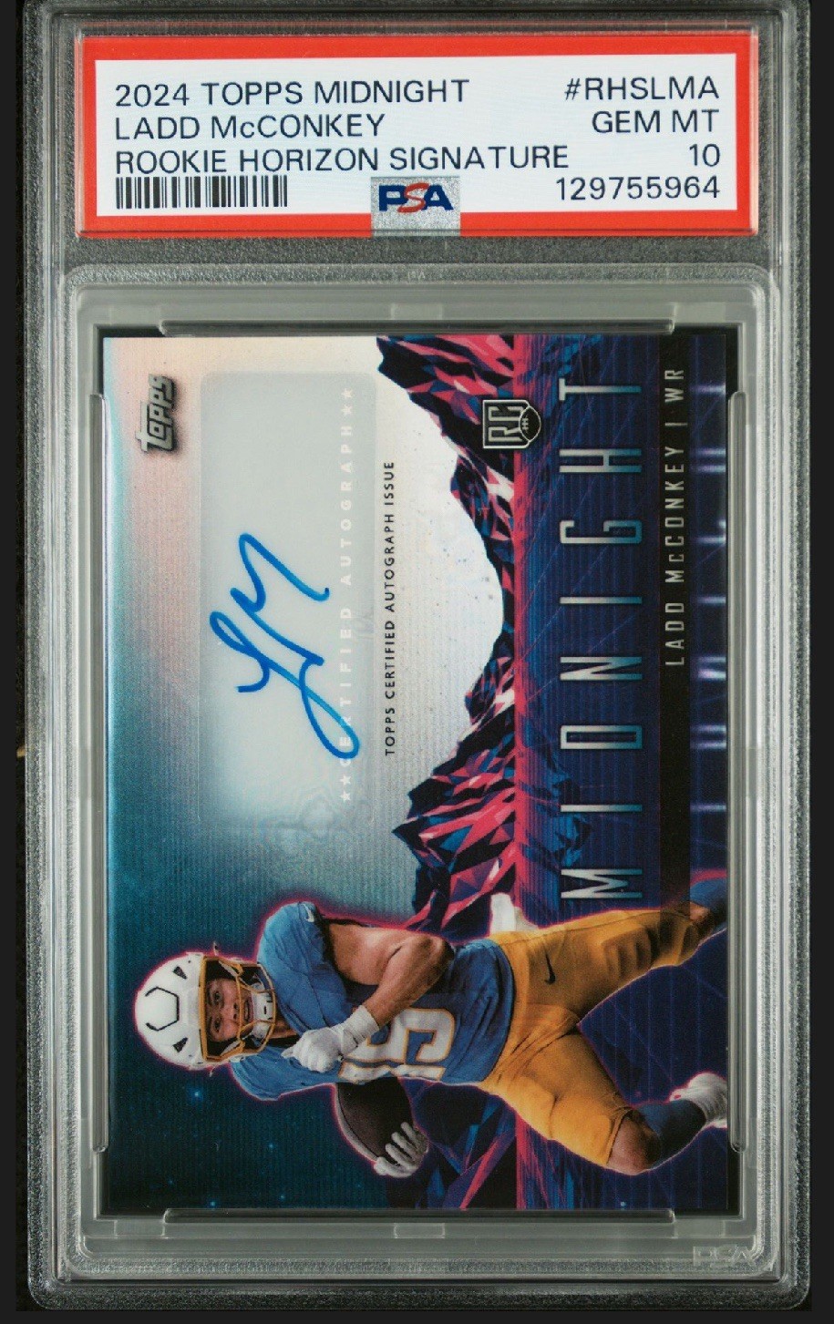 2024 Topps Midnight Rookie Horizon Signatures Ladd McConkey Auto #RHS-LMA RC