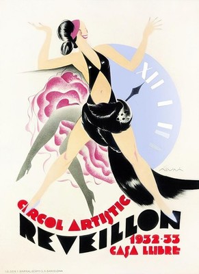   Art Deco 'Reveillon 1932-33' Poster by AlvA - 24x36 