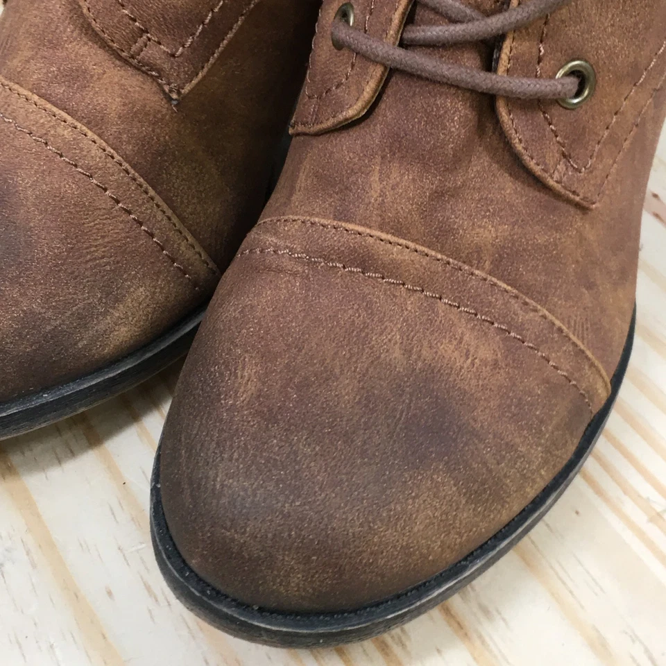 Botas de senderismo Madden Girl para mujer 10 M Westmont marrón con cordones tacones cremallera lateral Foto 4 de 4