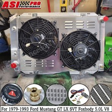 3 Rows Radiator Shroud Fan For 1979-1993 Ford Mustang Gt Lx Svt Foxbody 5.0l V8 3 Rows Radiator Shroud Fan For 1979-1993 Ford Mustang Gt Lx Svt Foxbody 5.0l V8