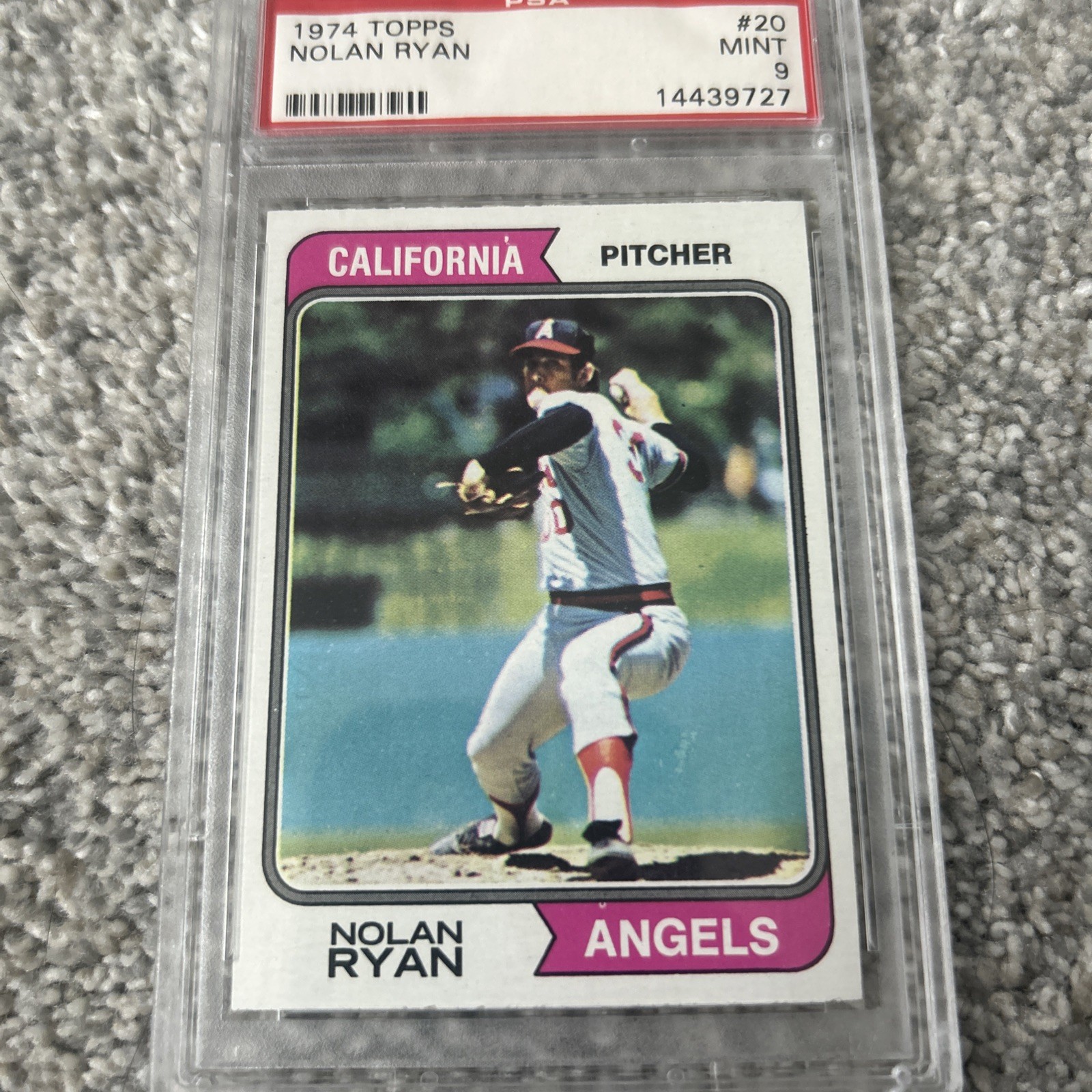 1974 TOPPS #20 NOLAN RYAN ANGELS HOF PSA 9